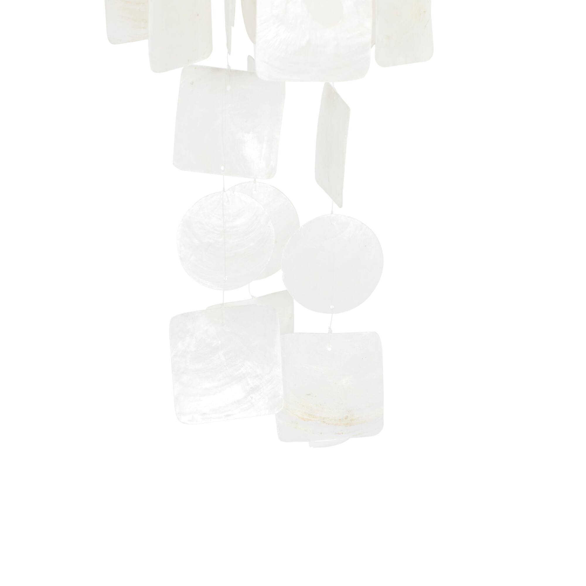 White Capiz shell Coastal Windchime, 20"